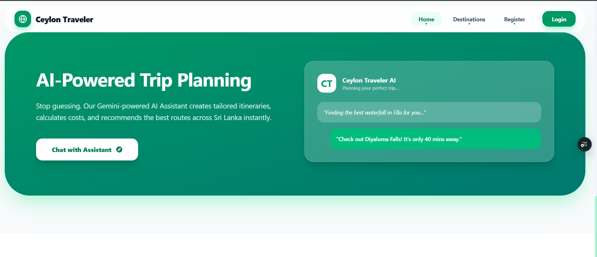 Ceylon Traveler — screenshot